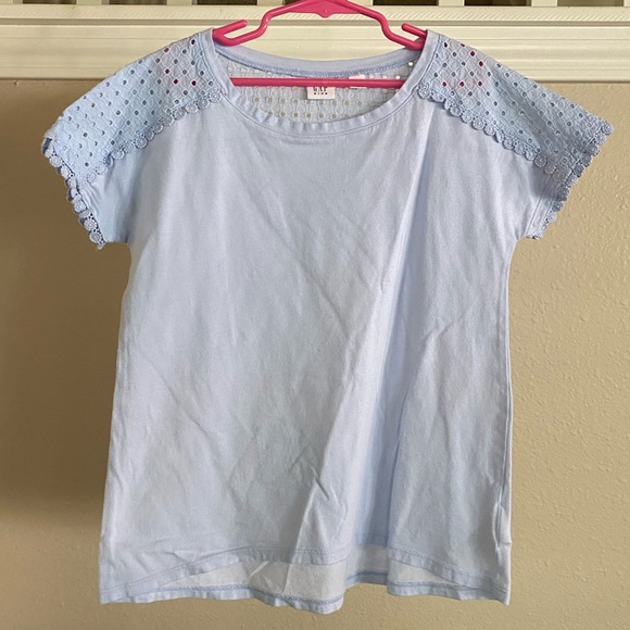 Girls Eyelet Sleeve Tee - Picture 2 of 8